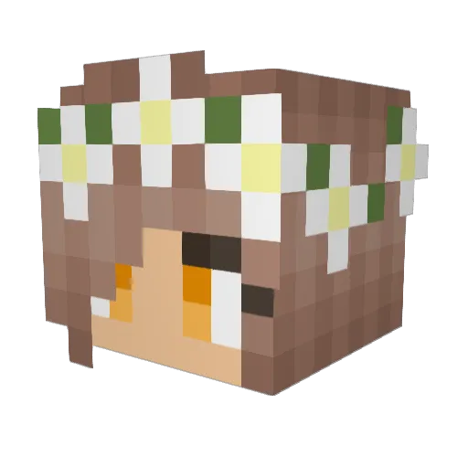 Caerys Minecraft avatar head, 3D render