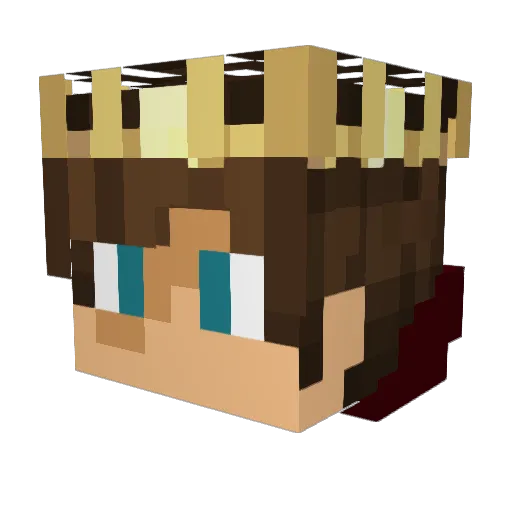 Caesar09_ Minecraft avatar head, 3D render