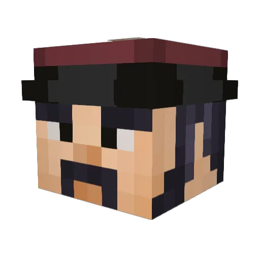 Caesar21 Minecraft avatar head, 3D render