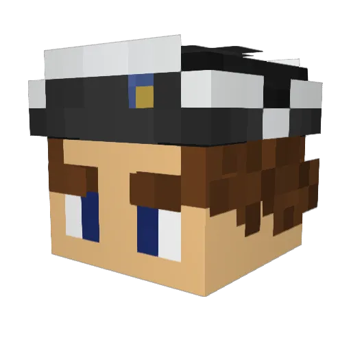 CaesarCapita Minecraft avatar head, 3D render