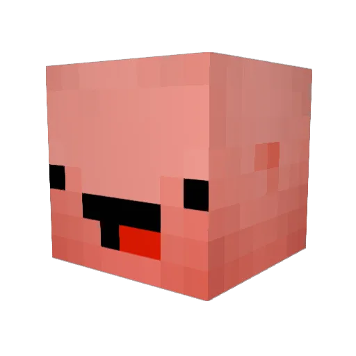 Caesary Minecraft avatar head, 3D render