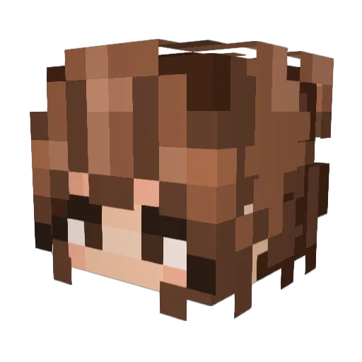 Caestis Minecraft avatar head, 3D render