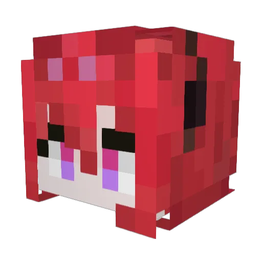 Caesuriaa Minecraft avatar head, 3D render