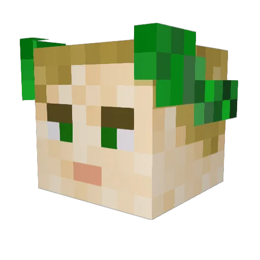 Caetsar1 Minecraft avatar head, 3D render