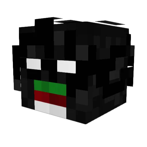 Cafane Minecraft avatar head, 3D render
