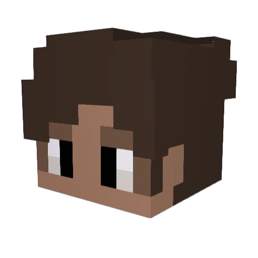 Cafe1610 Minecraft avatar head, 3D render