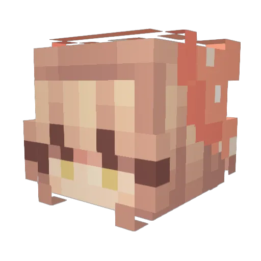 Cafe9804 Minecraft avatar head, 3D render