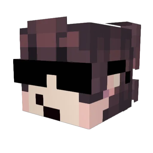 CafeAmargo616 Minecraft avatar head, 3D render