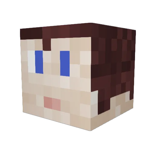 CafeMambo Minecraft avatar head, 3D render