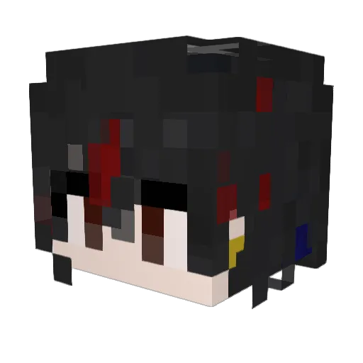 Cafe_Stylo Minecraft avatar head, 3D render