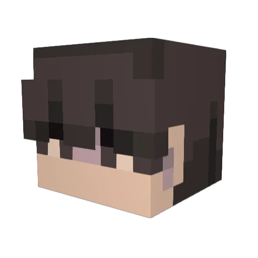 Cafebanh Minecraft avatar head, 3D render