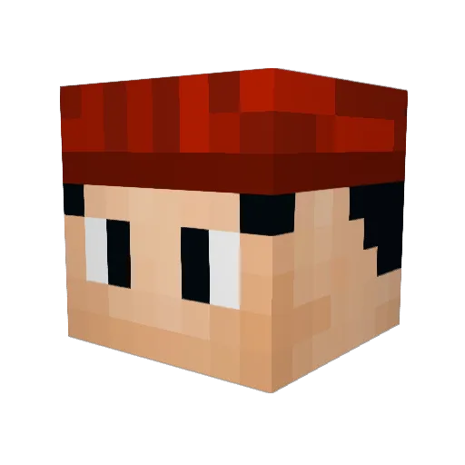 Cafesone Minecraft avatar head, 3D render