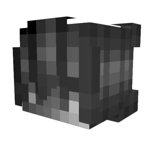 CaffSpec Minecraft avatar head, 3D render