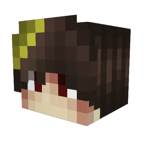 CaffeLatze Minecraft avatar head, 3D render