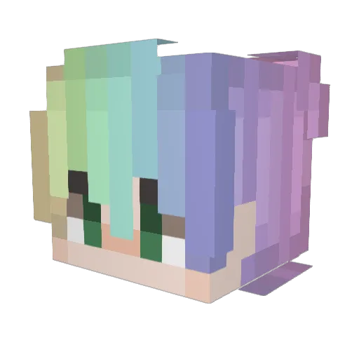 CaffeeKun Minecraft avatar head, 3D render