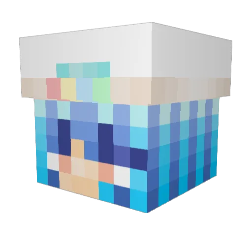 CaffeinatedAngel Minecraft avatar head, 3D render