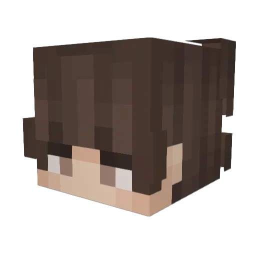 CaffeineAbuserr Minecraft avatar head, 3D render