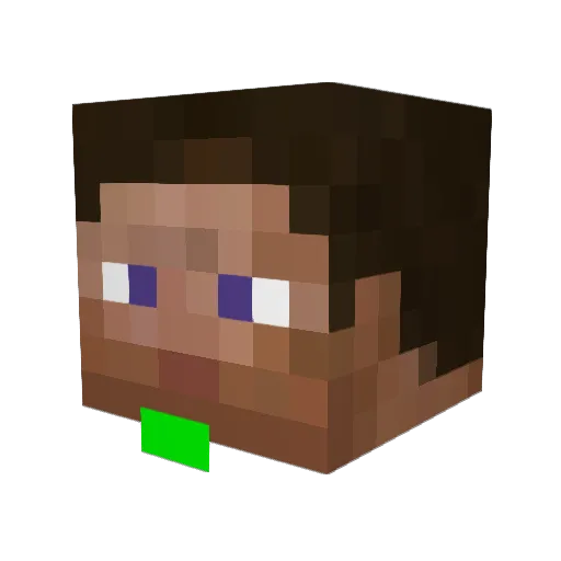 CaffeineForDays Minecraft avatar head, 3D render