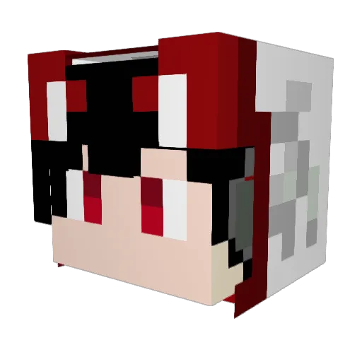CaffeineIncluded Minecraft avatar head, 3D render