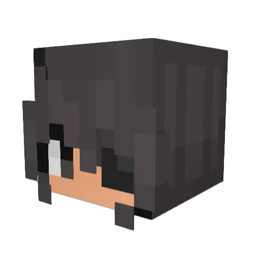 Caffeineburst Minecraft avatar head, 3D render
