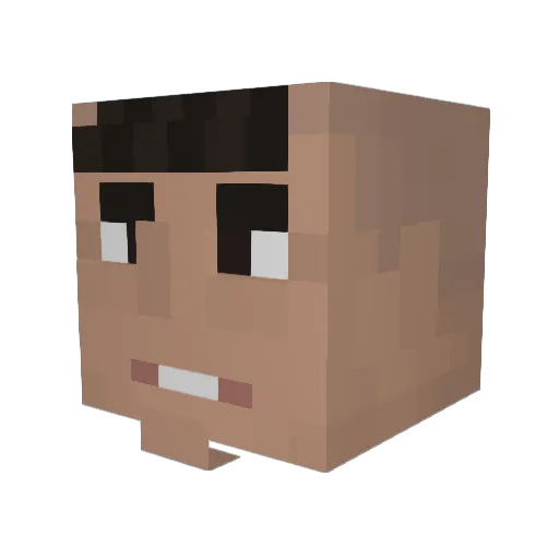 Caffers80 Minecraft avatar head, 3D render