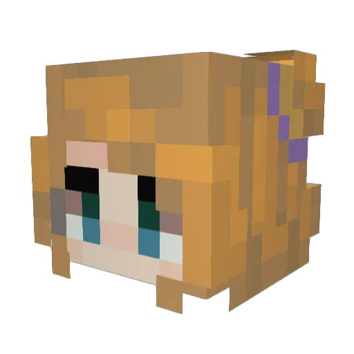 CaffienePanda Minecraft avatar head, 3D render