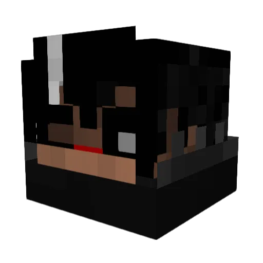 Caffinated Minecraft avatar head, 3D render
