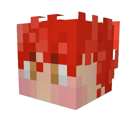 CaffinatedGaming Minecraft avatar head, 3D render