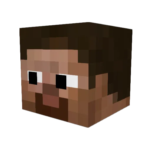 CaffinatedOne Minecraft avatar head, 3D render