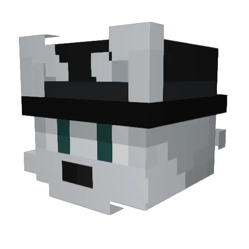 Caffox12 Minecraft avatar head, 3D render