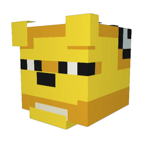 Cafsod Minecraft avatar head, 3D render
