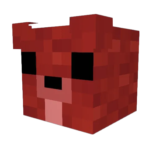 Caftog Minecraft avatar head, 3D render