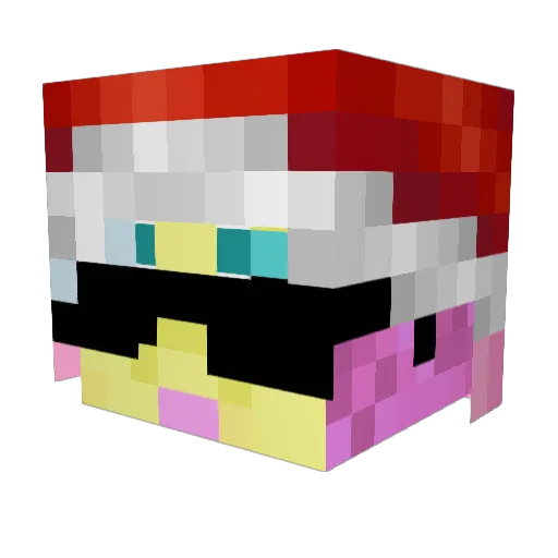 Cagalhao Minecraft avatar head, 3D render