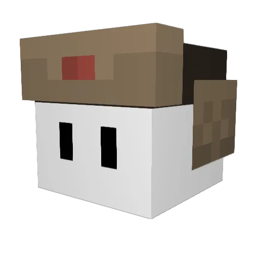 CaganGR Minecraft avatar head, 3D render