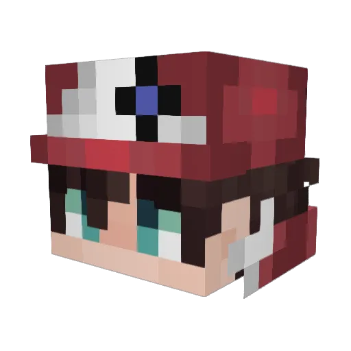 CageRageWee Minecraft avatar head, 3D render