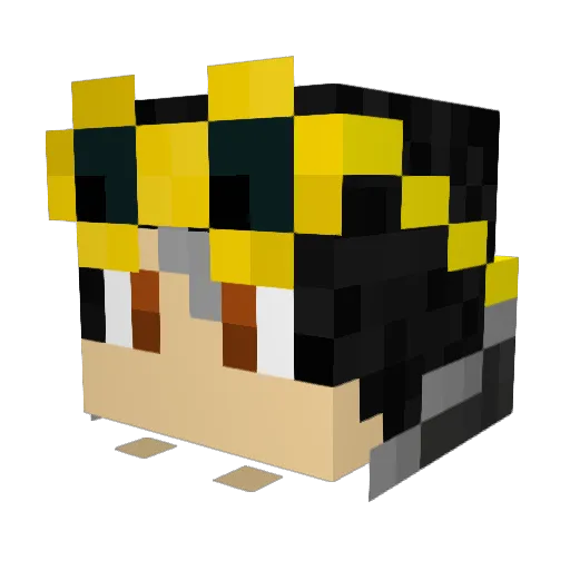 Cagene Minecraft avatar head, 3D render