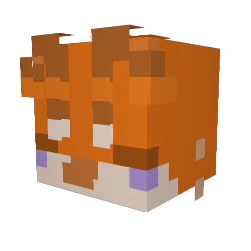 CaglaAslan Minecraft avatar head, 3D render
