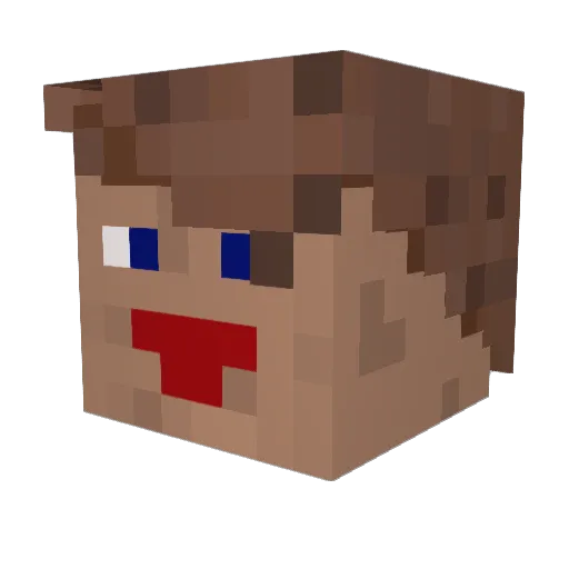 CaglarAlptekin Minecraft avatar head, 3D render
