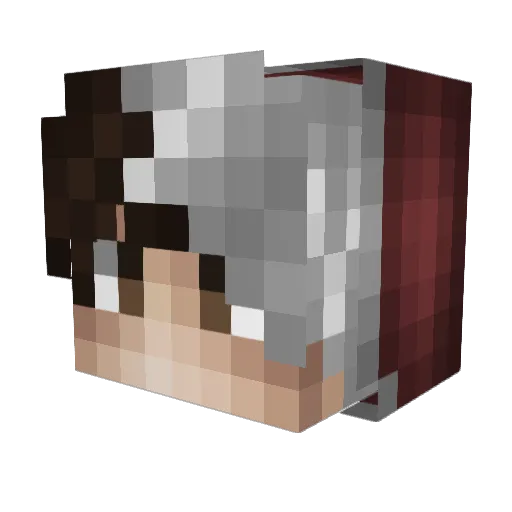 CagriAlkan Minecraft avatar head, 3D render