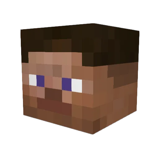 Cahd Minecraft avatar head, 3D render