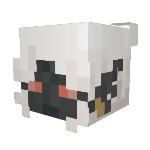 Cahriah Minecraft avatar head, 3D render