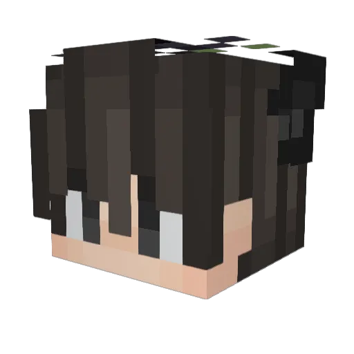 CaiChai Minecraft avatar head, 3D render