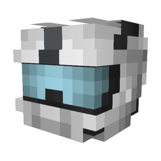 Caiado Minecraft avatar head, 3D render