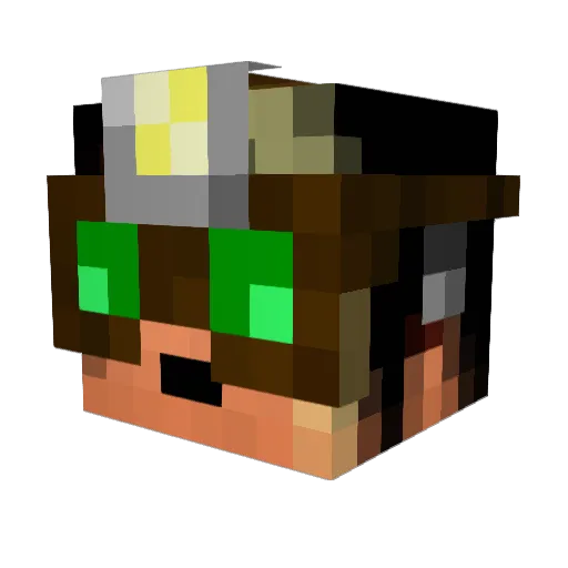 Caibi Minecraft avatar head, 3D render