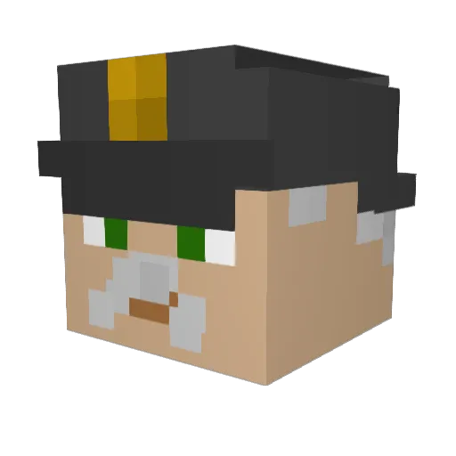 Caiburr Minecraft avatar head, 3D render