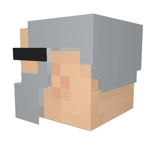 Caicai0822 Minecraft avatar head, 3D render