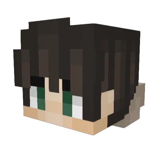 CaidenMD Minecraft avatar head, 3D render