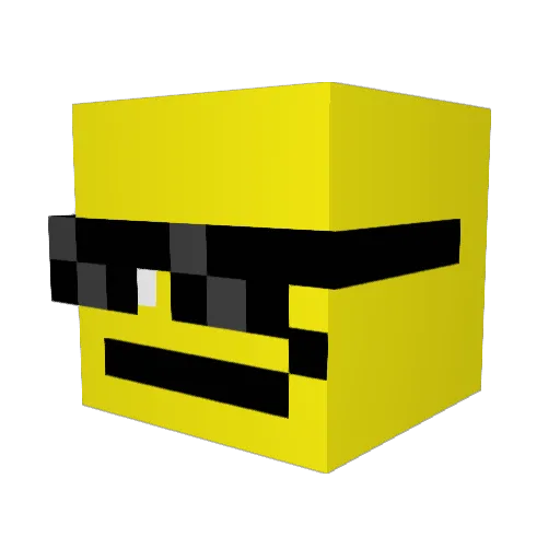 CaidenZam Minecraft avatar head, 3D render