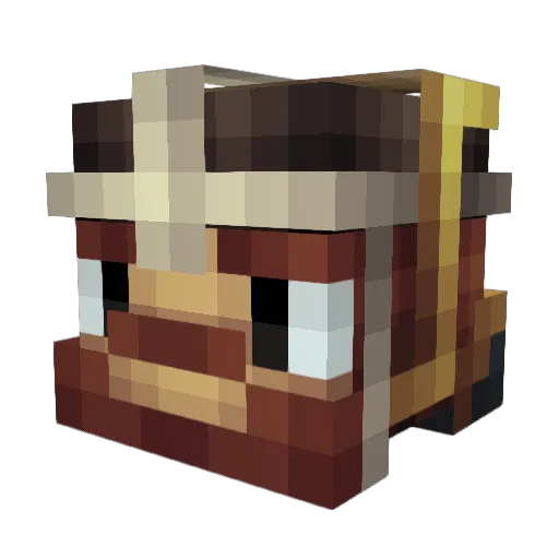 Caido Minecraft avatar head, 3D render