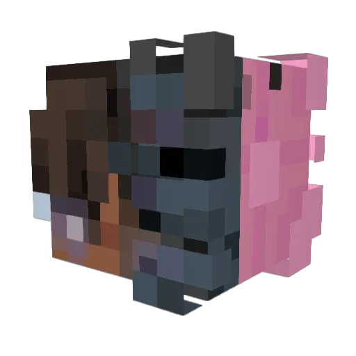 Caiiz_ Minecraft avatar head, 3D render